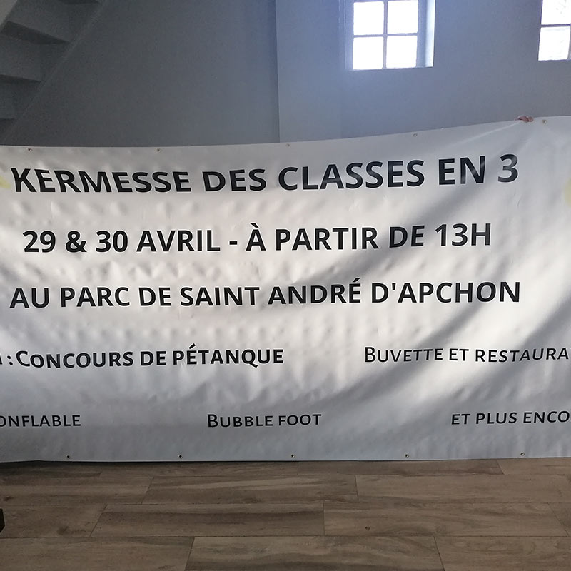 Impression bâche classes